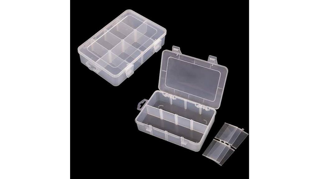 clear plastic organizer with dividers