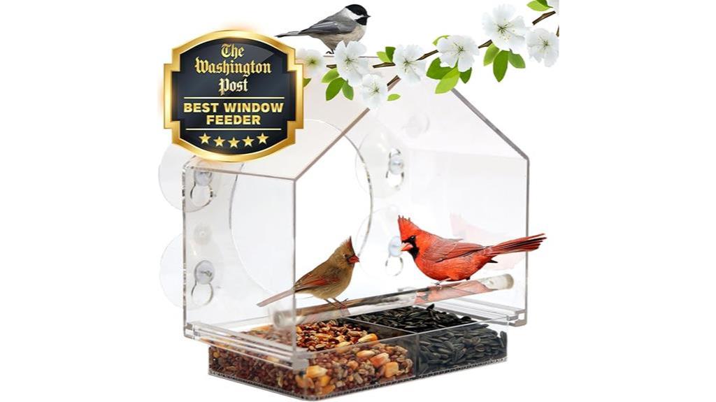 clear plastic window bird feeder