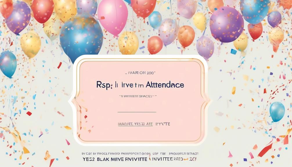 clear rsvp instructions provided