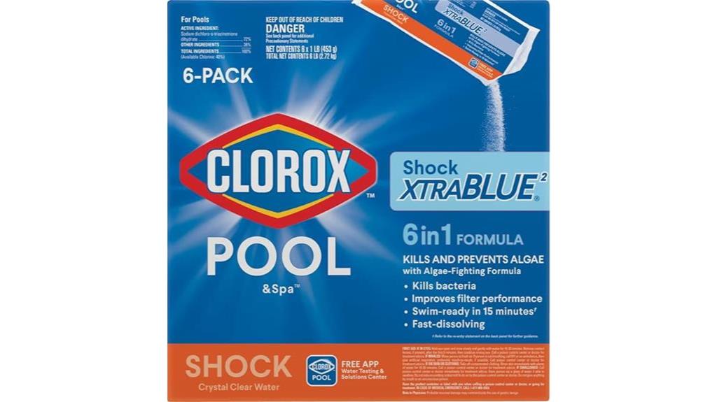 clorox pool shock 6 bags