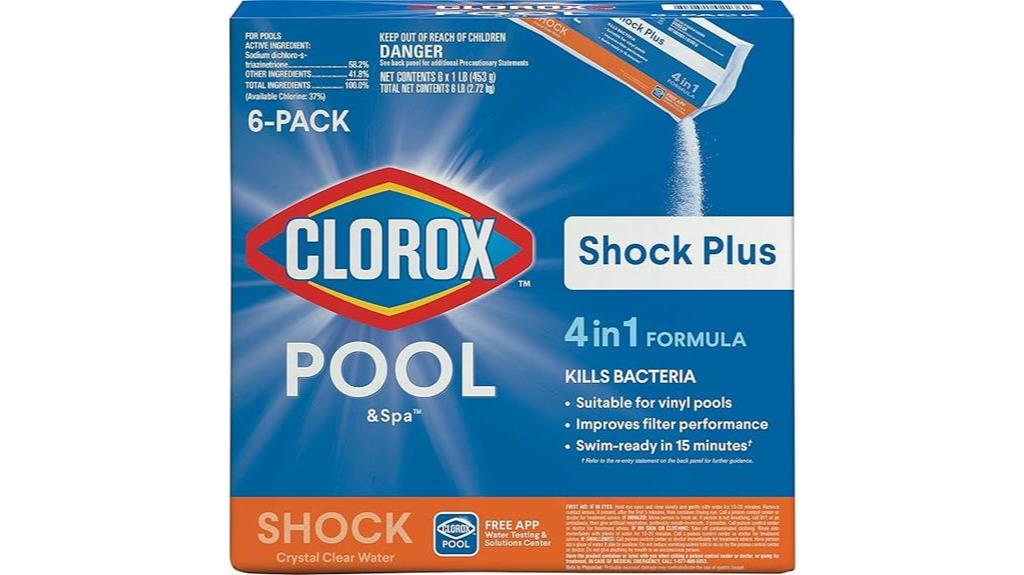 clorox pool shock 6 pack