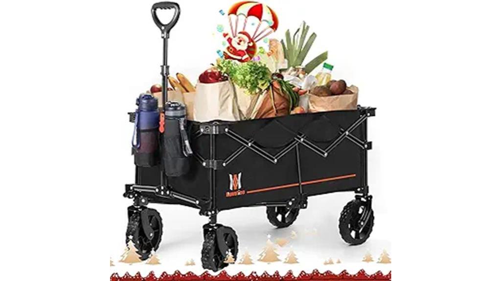 collapsible folding wagon with drink holders