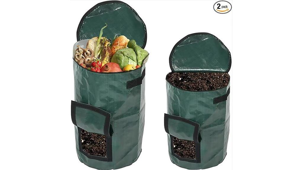 collapsible leaf bags with lid