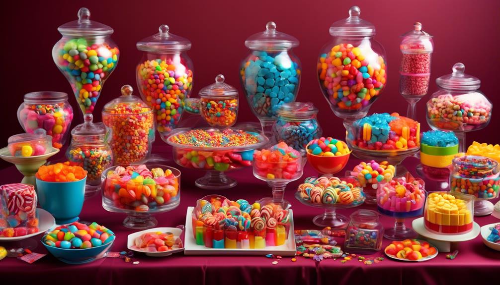 colorful and decadent candy