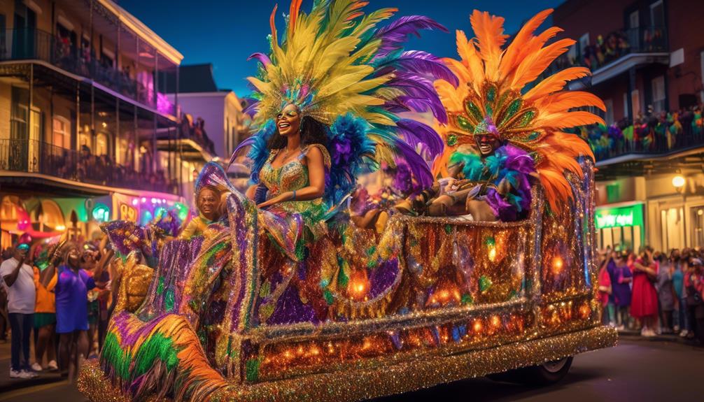 colorful attire at mardi gras