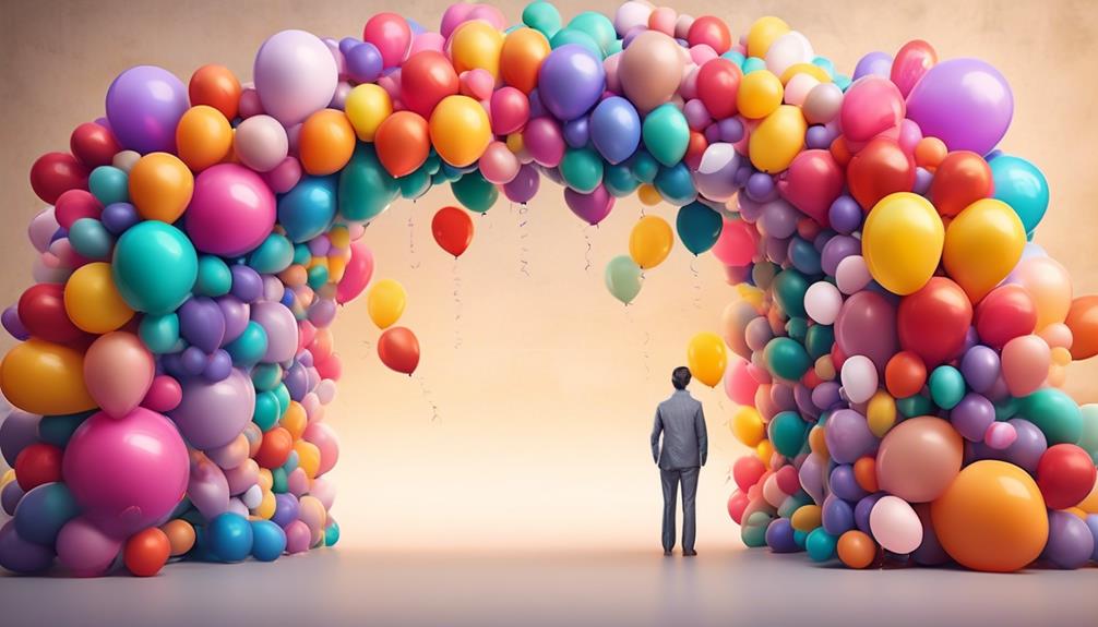colorful balloon arch decoration