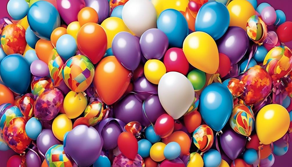 colorful balloon arrangements for celebrations