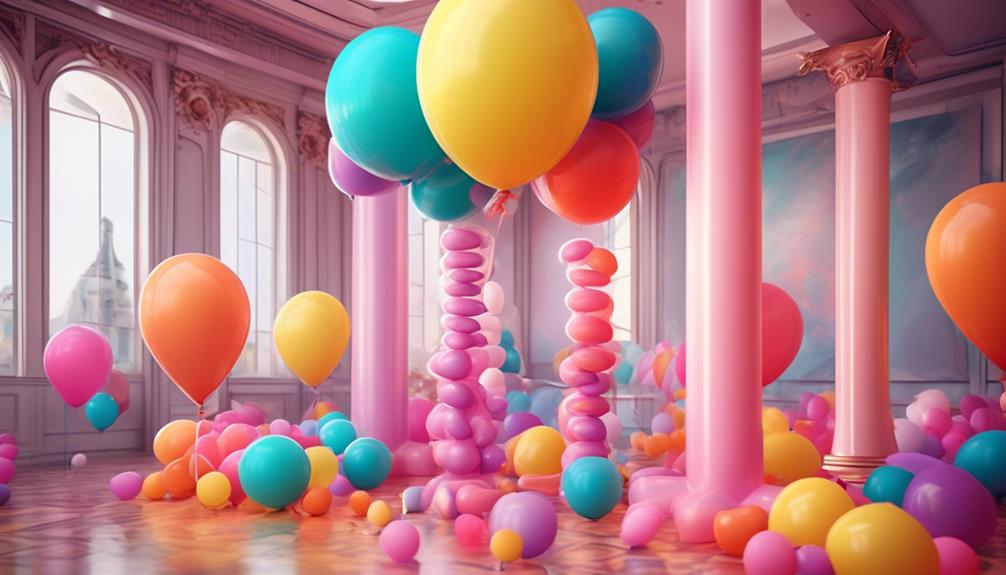 colorful balloon column display