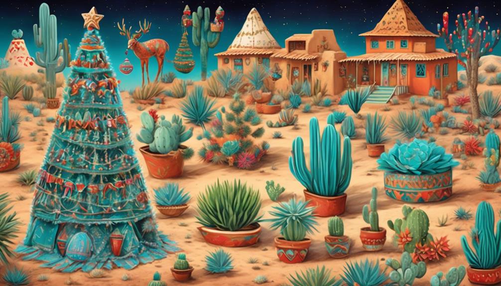 colorful cacti and sombreros