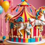 colorful carnival birthday cake