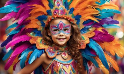colorful carnival costume for girl