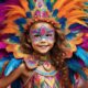 colorful carnival costume for girl