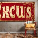 colorful circus signs attract