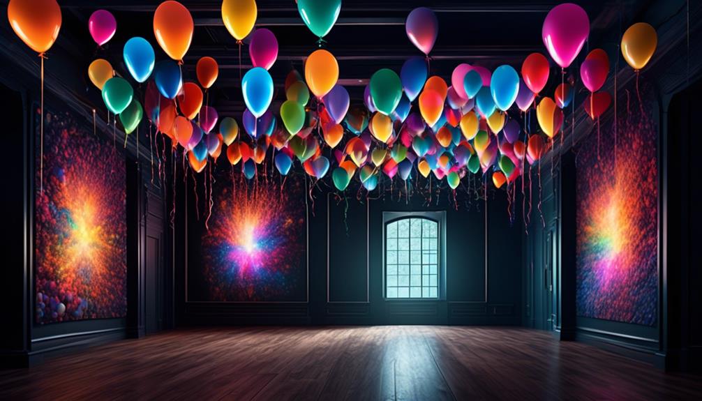 colorful glowing party decorations