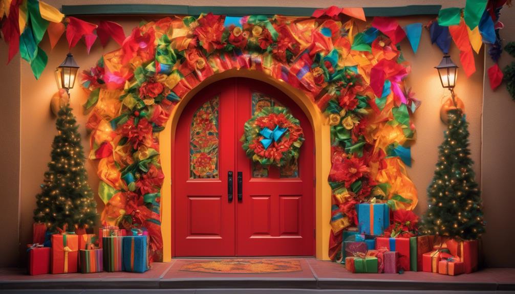 colorful holiday decorations in santa ana