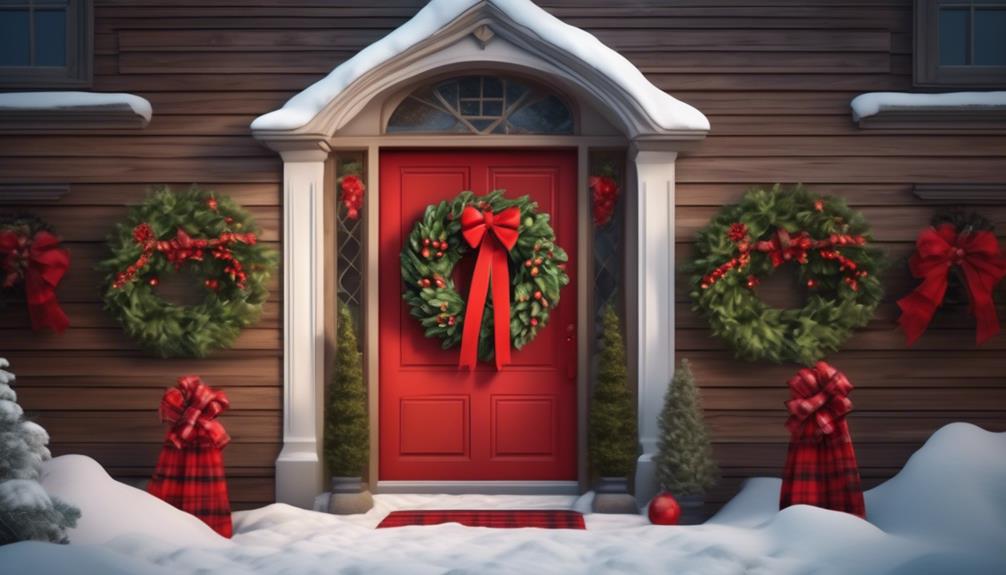 colorful holiday door decorations