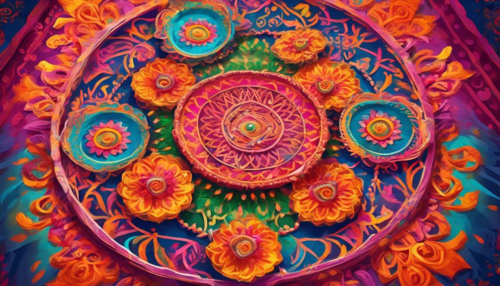 colorful indian festival decorations