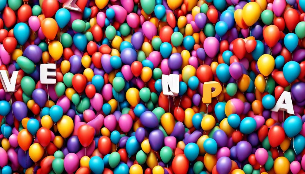 colorful inflated letters spell