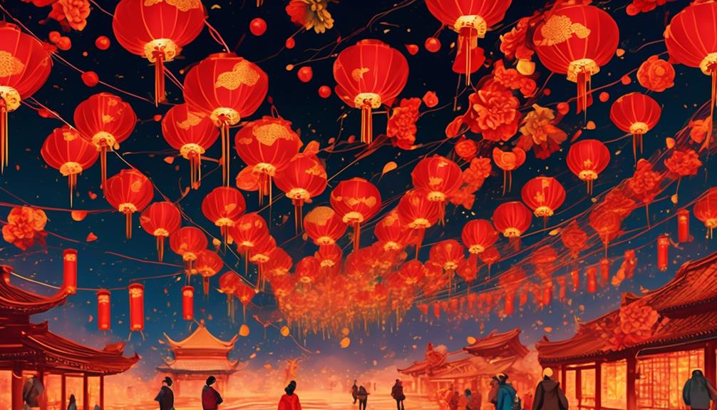colorful lanterns illuminate festival