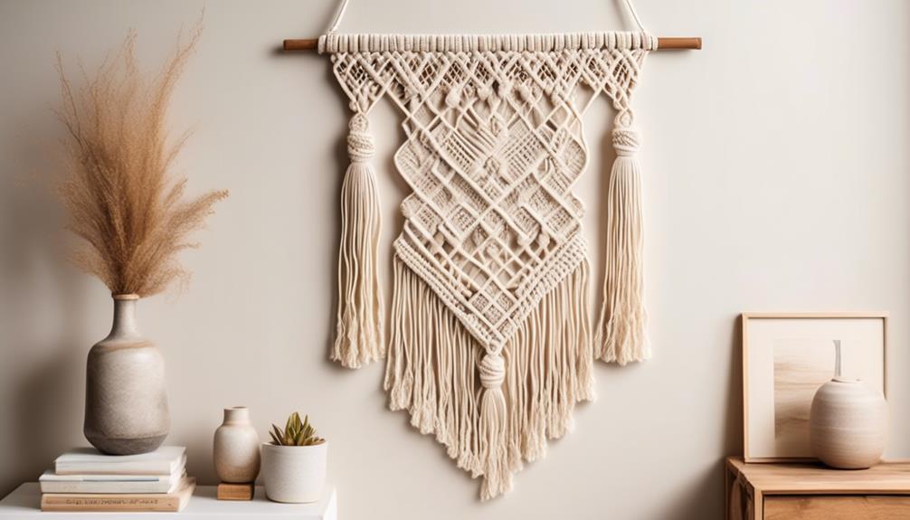 colorful macrame wall tapestry