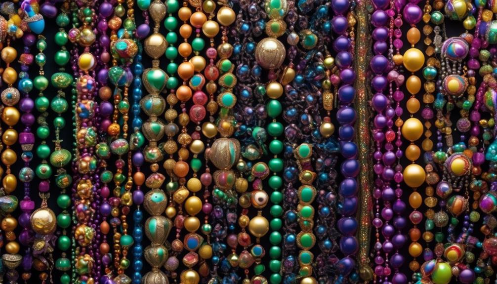 colorful mardi gras bead accessories