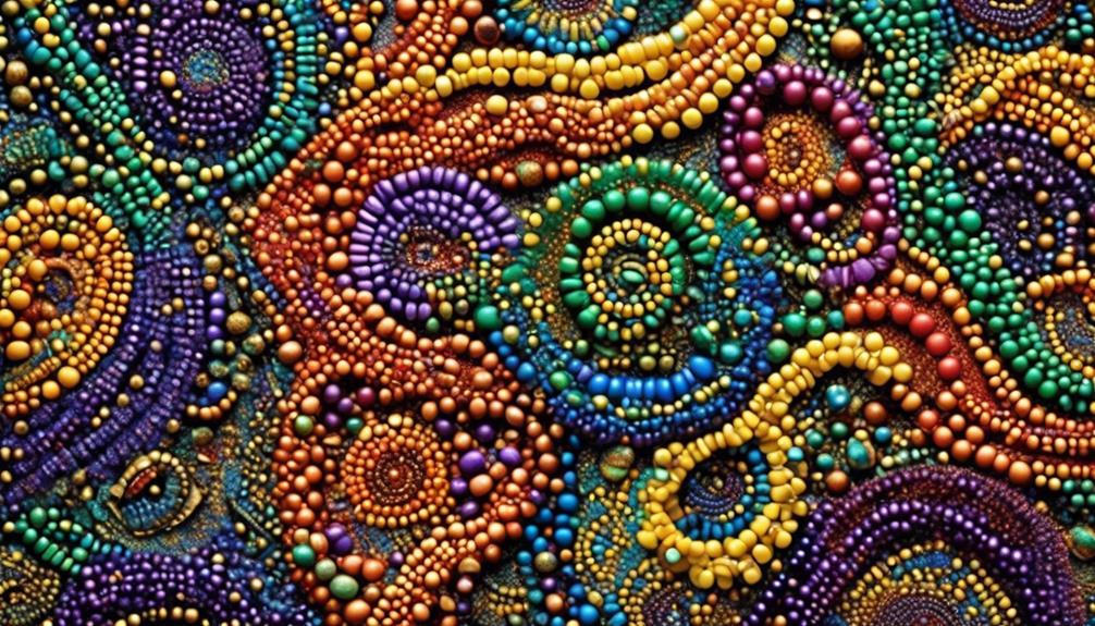 colorful mardi gras bead art