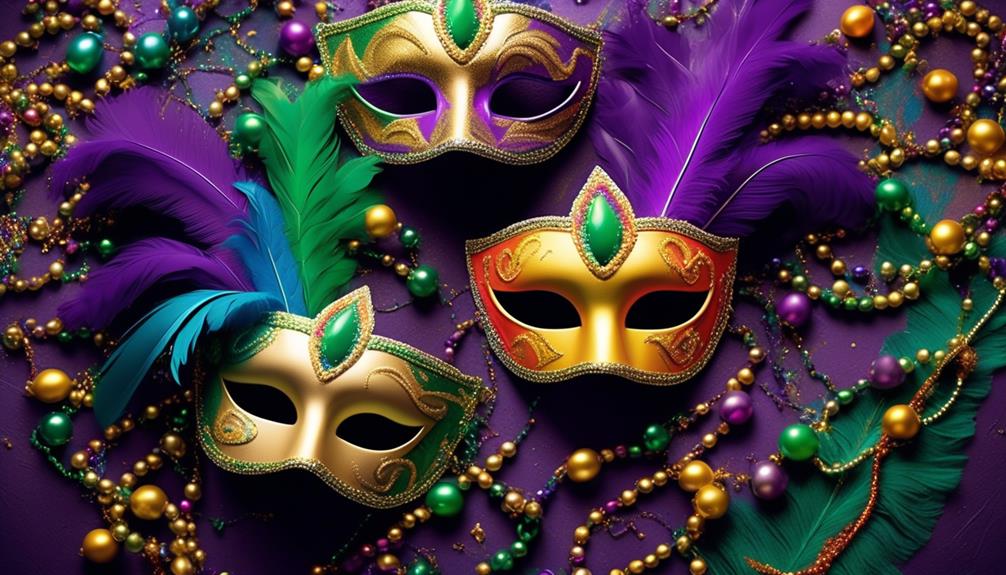 colorful mardi gras mask