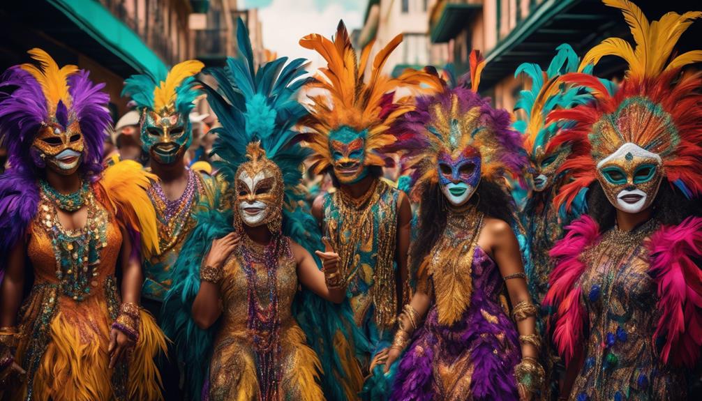 colorful masks and costumes