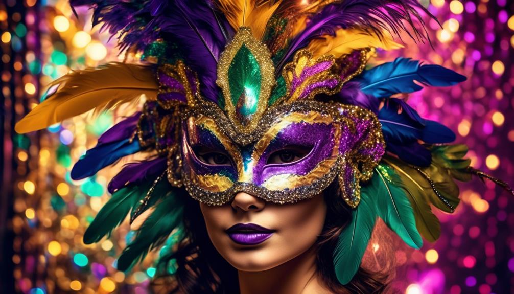 colorful masks and headpieces