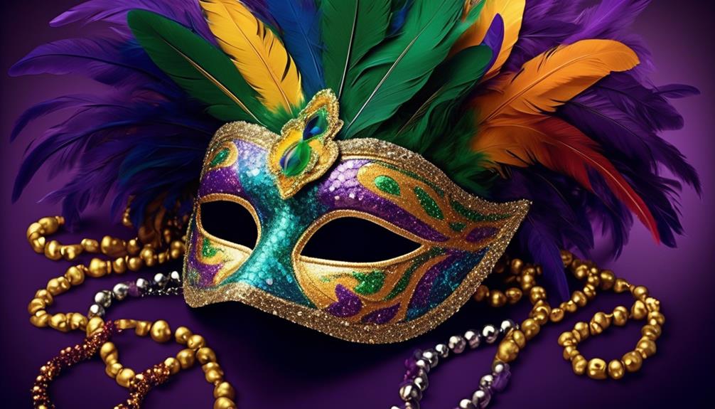 colorful masks for mardi gras