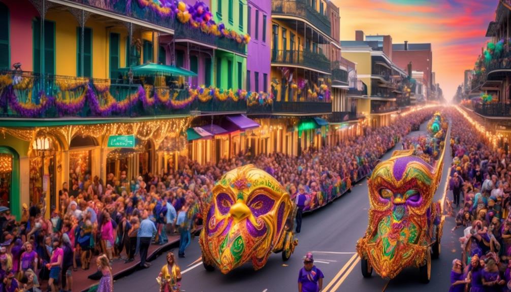 colorful parades with floats