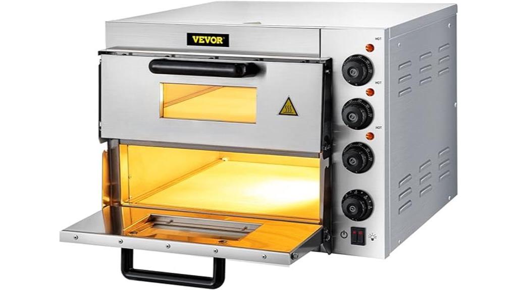 commercial double deck pizza oven