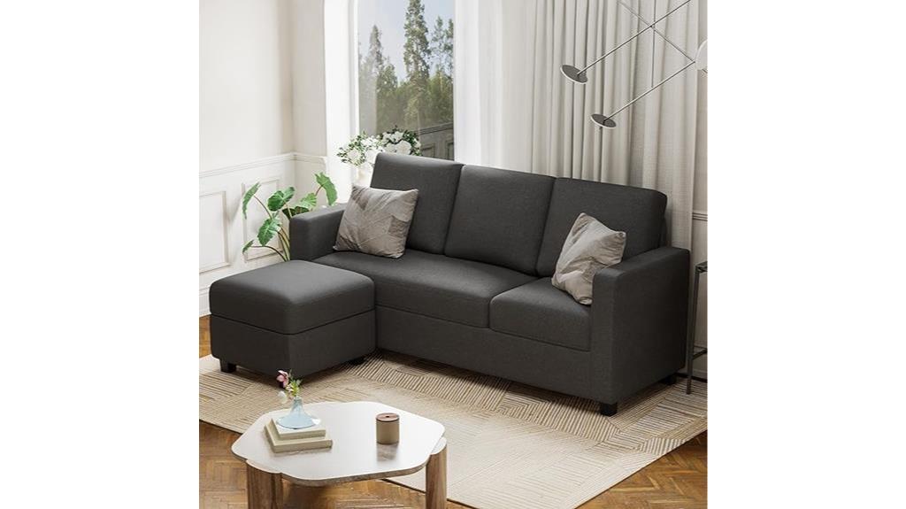 compact and versatile sectional couch