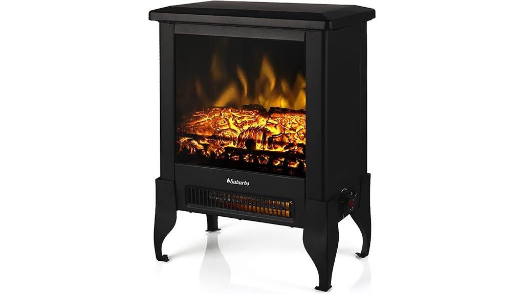 compact electric fireplace stove