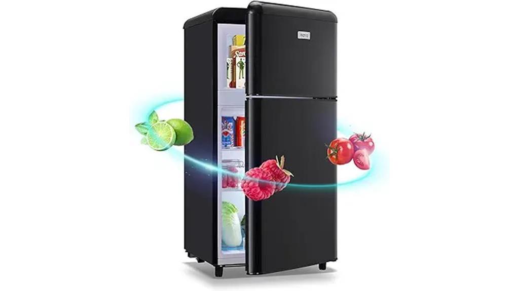 compact mini refrigerator with freezer