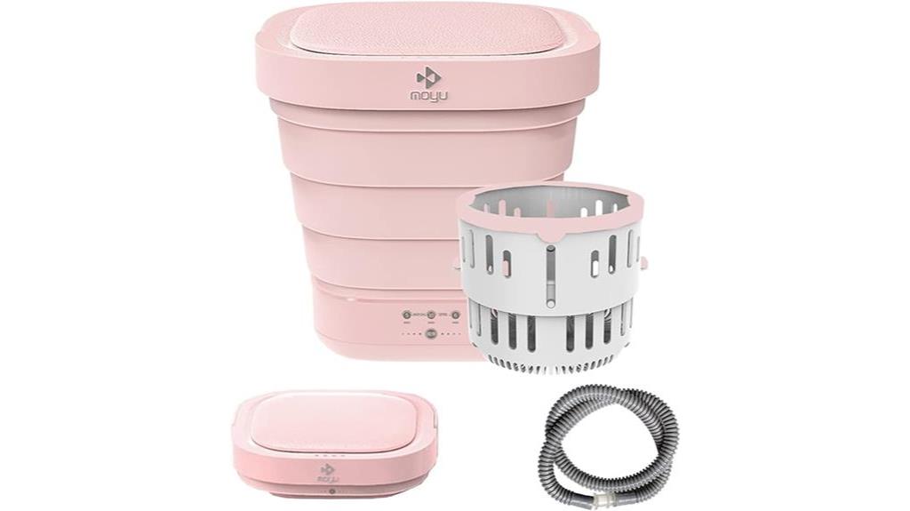 compact pink bucket washer