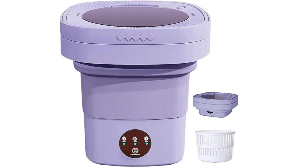 compact purple washing machine