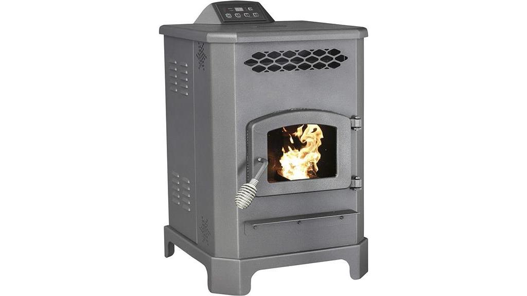 compact remote controlled pellet stove