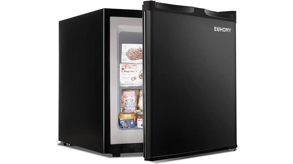 compact single door upright freezer