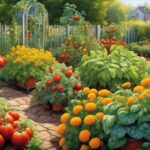 companion plants enhance tomato garden