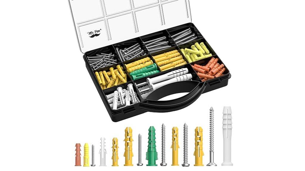 comprehensive hardware kit with anchors and screws