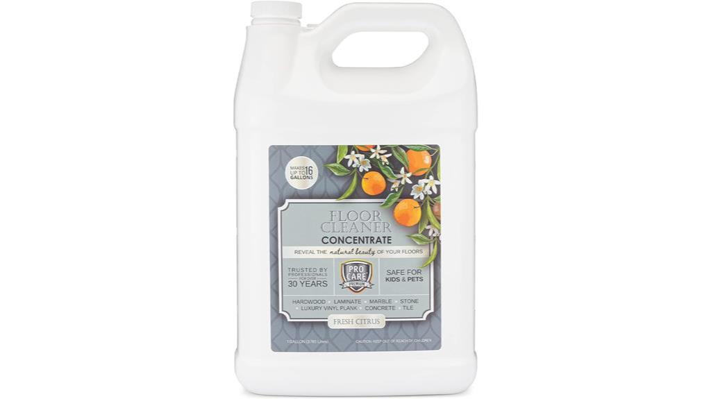 concentrated floor cleaner with citrus scent