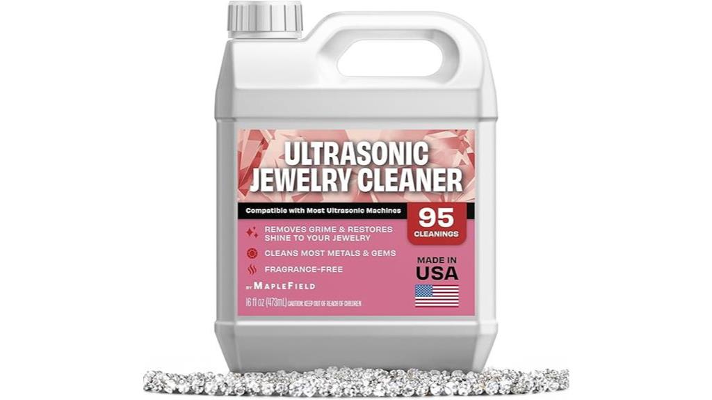 Calyptus Ultrasonic Jewelry Cleaner Solution Concentrate, 16 Ounces, USA  Made, Plant Based Gentle Power