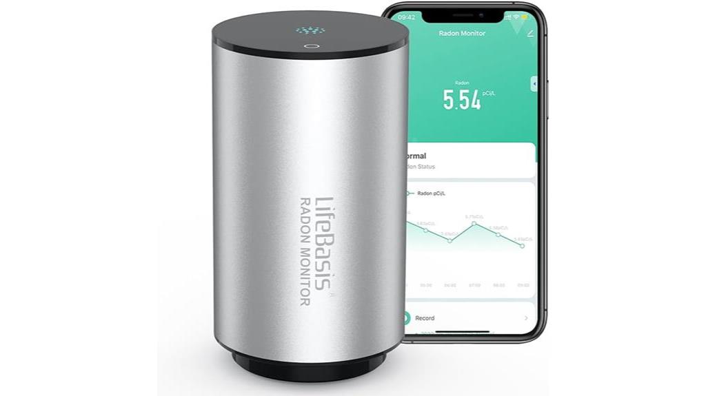 connected radon detector for home