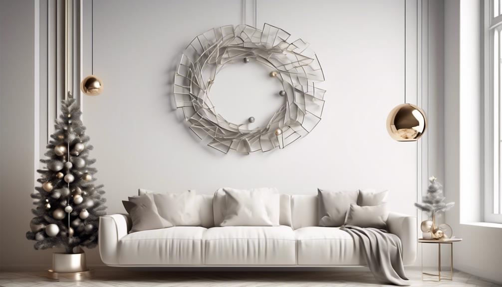 contemporary holiday decorations for walls