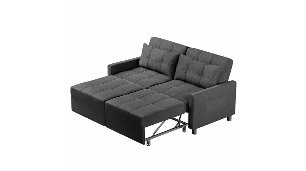 convertible sofa bed with ottoman