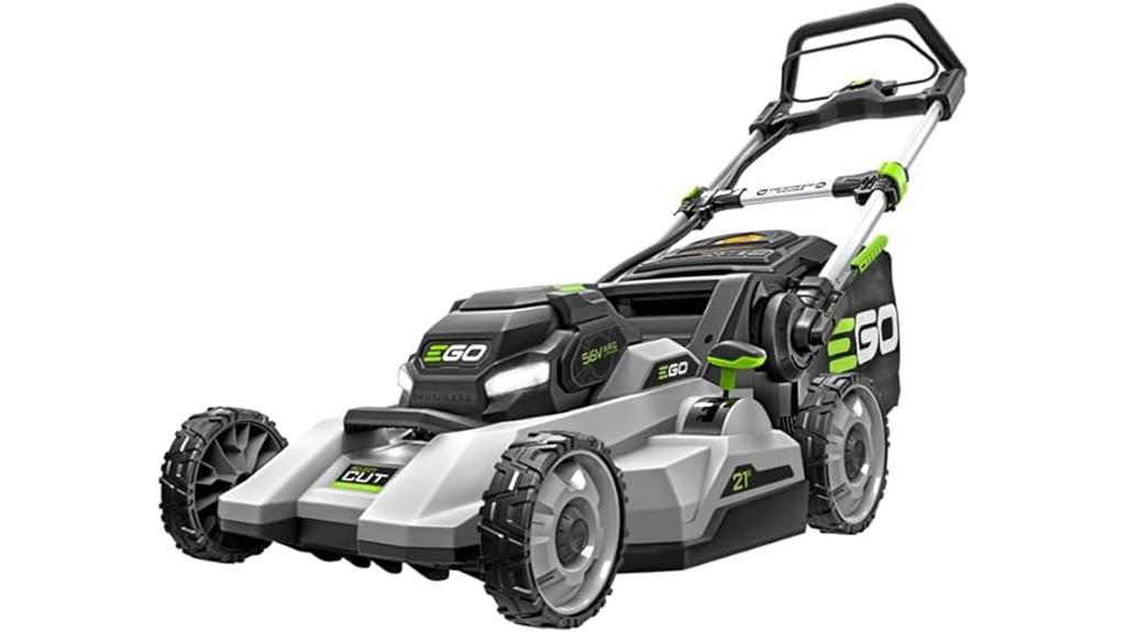cordless lawn mower with select cut feature