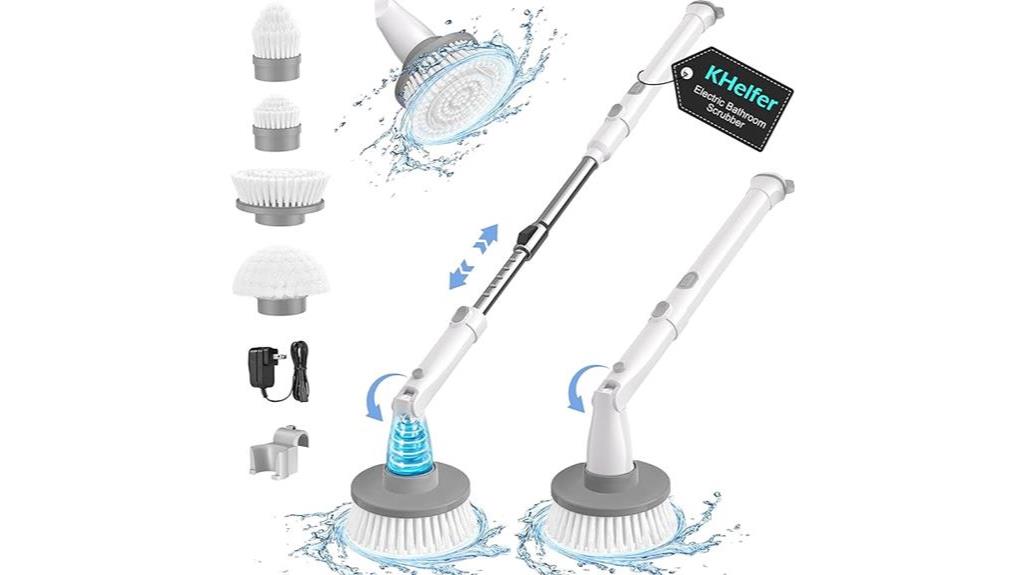 cordless shower scrubber with replacement heads