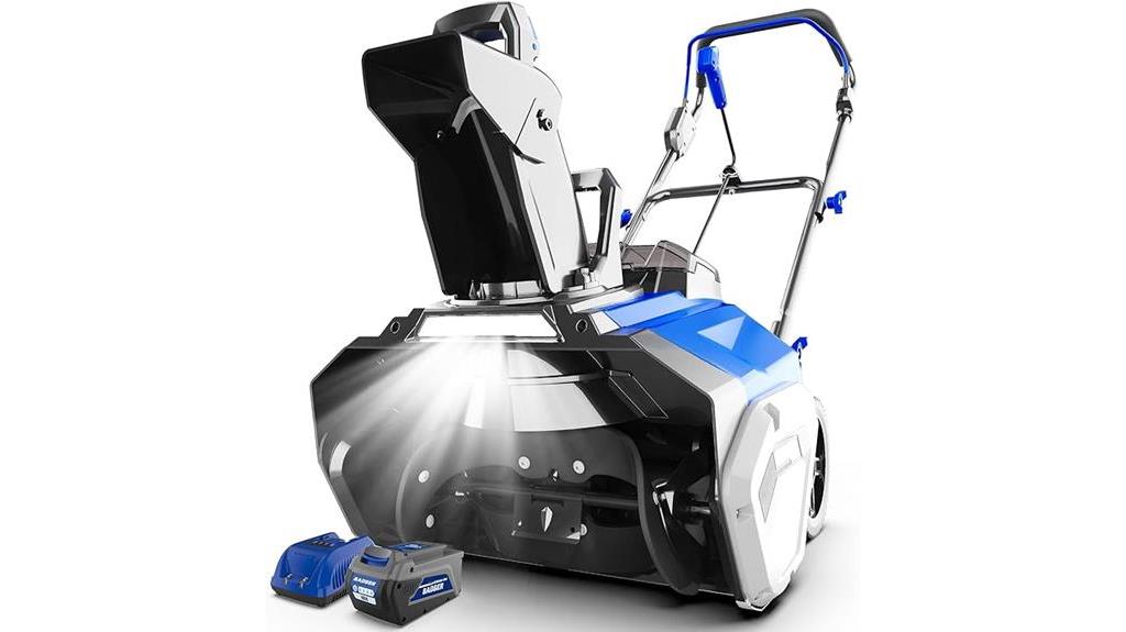 cordless snow blower 40v electric blue