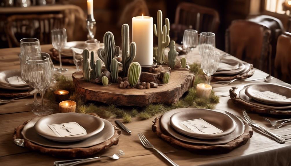 cowboy themed dinner party decor